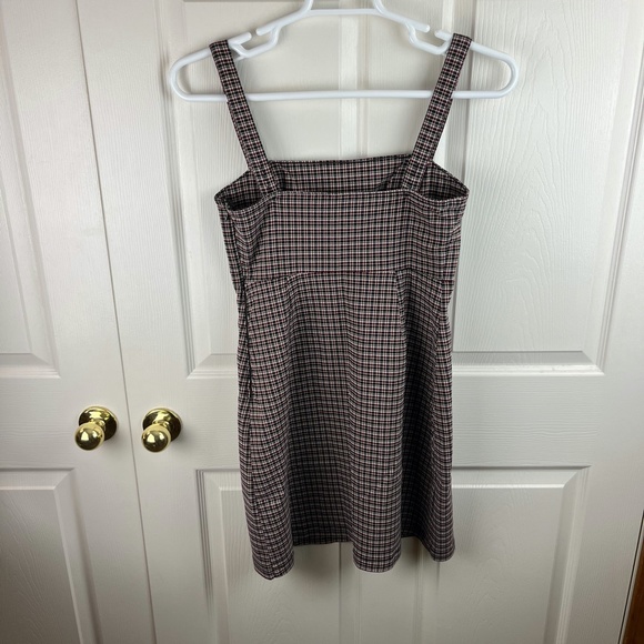 Hollister Sleeveless Plaid Dress Stretch Academia Size Medium - Picture 2 of 4